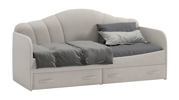 Кровать с мягкой спинкой и ящиками Сабрина ТД-307.12.02 (Трия)